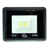 Reflector Led 10w Para Uso Exterior Y Interior Ip66 Color De La Carcasa Negro