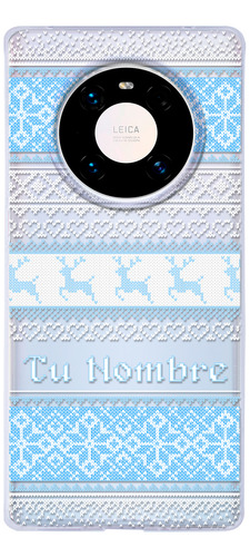 Funda Para Honor Ugly Sweater Azul Navideño Con Tu Nombre