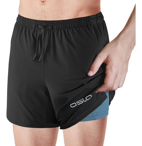 Short Con Calza Hombre Deportivo Running Gimnasio Oslo