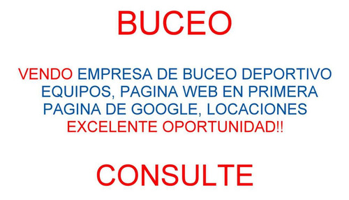 Buceo. Vendo Escuela En Bs As. Equipos. Página.