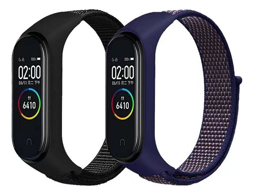 2pzs Correa Para Xiaomi Mi Band 7 6 5 4 3 Silicón Y Nylon