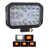 Faro Cuadrado 24 Led Auxiliar Bicolor 4x4 Potente 12-24v