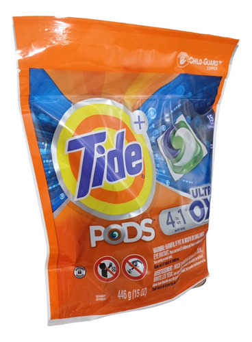 Detergente En Cápsulas Tide Pods Ultra Oxi, 16 Unid