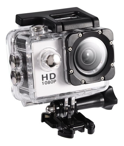 Camara Deportiva Hd Sumergible  Hd 1080p 30 Metros Color Blanco