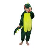 Pijama Mameluco Dinosaurio T-rex Con Gorrito Infantil