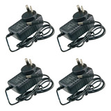 Pack Fuente Switching 12v 1amp 1a Camara Cctv Tira Led X 4un