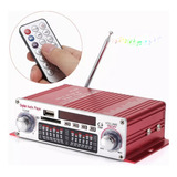 Amplificador Auto Moto Casa 12v Fm Usb Tf Bluetooth Aux Mp3