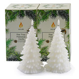 Aglary Velas Sin Llama De Árbol De Navidad Blanco, Velas Led