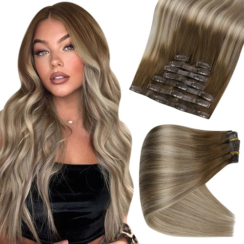 Extensiones De Cabello Natural Suave 120gr 20in Balayage