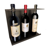 Suporte Para Vinhos Em Aço Prateleira Decoraçao P/3 Garrafas