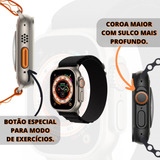 Microwear Relógio Smartwatch Ultra 9 2.2  Com Gps Chamadas + Pulseira Alpine Cor Da Caixa Preto