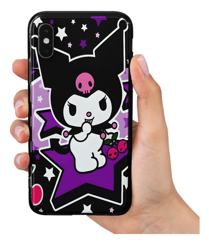 Funda Para iPhone En Todos Los Modelos Kuromi Cherry.