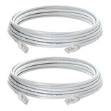 Cat6 Cable Ethernet - 15 Pies Blanco - Contactos Chapados En