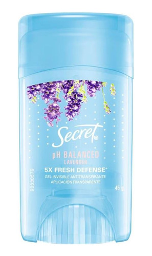 Antitranspirante Secret Ph Balanced Gel Invisível 45g