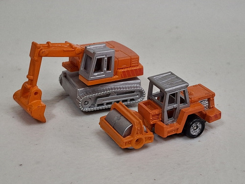 Micromachines Galoob Steamroller Excavator Sun Color Changer