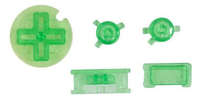 Botones Color Verde Transparente Para Game Boy Color (gbc)