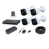 Kit 4 Camaras Dahua 5mp Con Microfono Dvr 4ch Disco 1tb Cctv