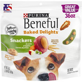 10 Piezas De Purina Beneful  Baked Delights Snackers Dog Tre