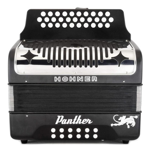 Acordeon Hohner De Botones Panther Ii Fa-si-mib Negro A4840s