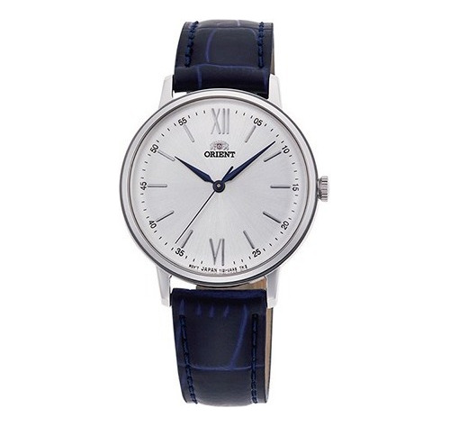Reloj Orient Cuero Azul Sumergible Clasico Mujer Ra-qc1705s