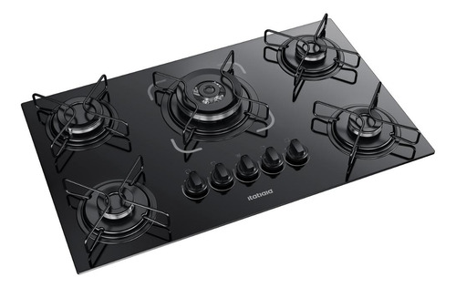 Cooktop Itatiaia Essencial 5 Bocas Tripla Chama Preto Bivolt