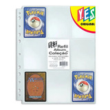 Refil Plástico 20 Folhas Para Cartões E Cards Pokemon - Yes