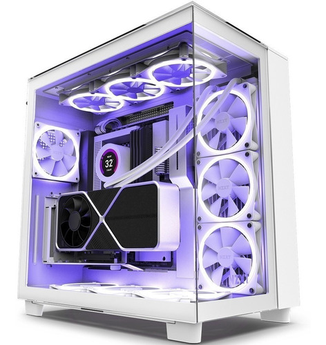 Gabinete Gamer Nzxt H9 Elite Branco Vidro Temp. Mid Tower