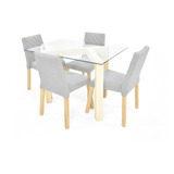 Set Comedor Beirut Miel Con 4 Sillas Cataluña