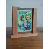 Cuadro Con Mini Poster Vintage 15x15cm Porta Madera