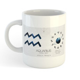 Taza De Ceramica Signos Astros Cosmos Zodiaco Acuario M1