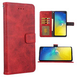 Funda Para Samsung Galaxy S10e Rojo Pu Piel Sintetica