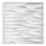 Panel 3d Pvc Decorativo 50x50 Cm Laja Stone D125 Blanco 10pz Color Blanco Mate