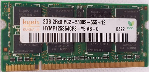 Memoria Ram 2gb 2rx8 Pc2 5300s Hynix Hymp125s64cp8-y5 Ab