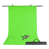 Portafondos Profesional + Ciclorama Verde Chroma Key 1.7x2m 