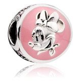 Pandora Charm Disney Vintage Minnie Pink Enamel Original