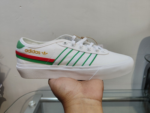 Tenis Blancos De Tela adidas Delpala #24.5 Colores De México