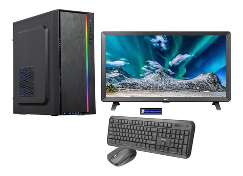 Computadora Pc Armada + Monitor 24 Ssd 960 Ram 16 Win 10 Kit