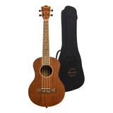 Ukelele Concierto Bamboo Sapele Con Funda Acolchada