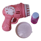 Lança Bolhas De Sabão Pistola Lançador De Bolinhas Cor:rosa