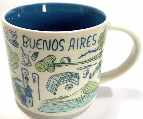 Nueva! Taza Starbucks Original Buenos Aires En Caja + Bolsa