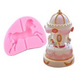 Molde Silicona Carrusel Caballo Caballito Fondant Porcelana 