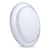 Plafon Cristal Duplo Lustre Led 30w - 60w  Sobrepor Multicor