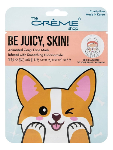 Mascarilla Be Juicy, Skin! Animated Corgi