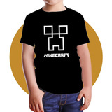 Polera Niños Minecraft 100% Algodón Gme8