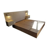 Combo Cabecera Respaldo 2 Cajones /cama Box C/cajones 1,40