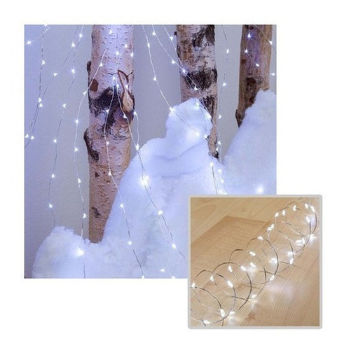 Luces Micro Led Alambre Luz Navidad X 100 Luces Blanca