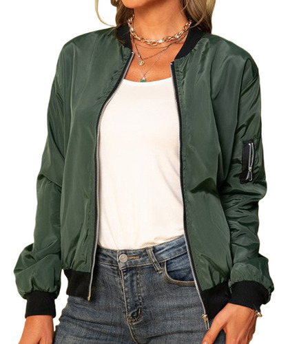 Chaqueta Tipo Bomber Tipo Bomber Clásico Acolchada For Muje