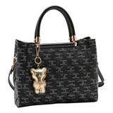 Bolsa Feminina Chenson Cristal Strass Monograma Preto