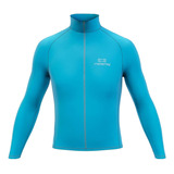 Camisa Inverno Ciclismo Peluciada Sport Mg Longa Soft Blue