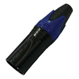 Plug Xlr Macho - Azul ( Cannon Macho ) - Alta Qualidade